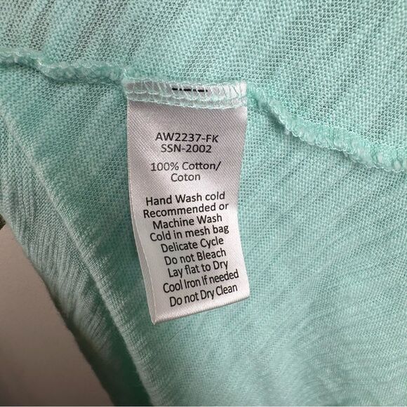 ATM Anthony Thomas Melillo Slub Cotton Muscle Maxi Tank Dress Aqua Blue XL - Picture 5 of 5